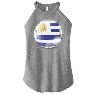 Soccer Ball Country Flag Uruguay Women's Perfect Tri Rocker Tank