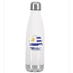 Soccer Ball Country Flag Uruguay Stainless Steel Insulated Water Bottle