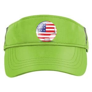 Soccer Ball Country Flag USA Adult Drive Performance Visor