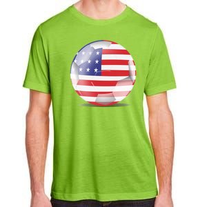 Soccer Ball Country Flag USA Adult ChromaSoft Performance T-Shirt