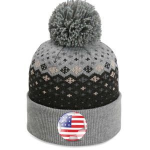 Soccer Ball Country Flag USA The Baniff Cuffed Pom Beanie