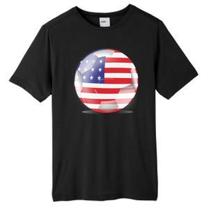 Soccer Ball Country Flag USA Tall Fusion ChromaSoft Performance T-Shirt