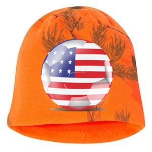 Soccer Ball Country Flag USA Kati - Camo Knit Beanie