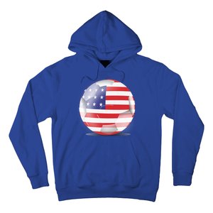 Soccer Ball Country Flag USA Hoodie