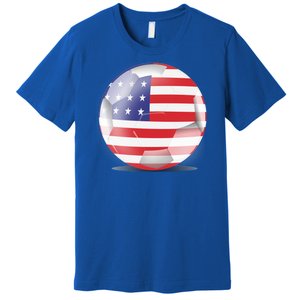 Soccer Ball Country Flag USA Premium T-Shirt