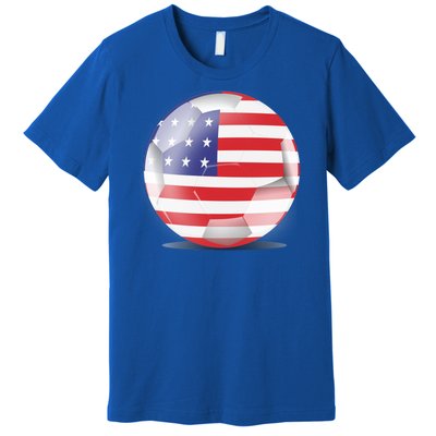 Soccer Ball Country Flag USA Premium T-Shirt