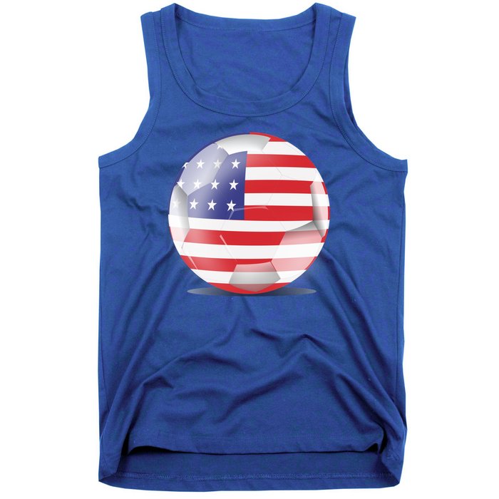 Soccer Ball Country Flag USA Tank Top