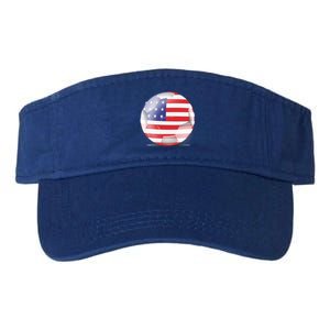 Soccer Ball Country Flag USA Valucap Bio-Washed Visor