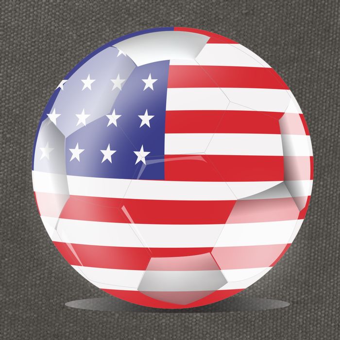 Soccer Ball Country Flag USA Cotton Canvas Backpack