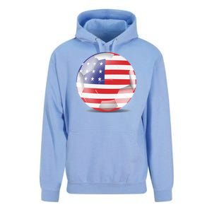 Soccer Ball Country Flag USA Unisex Surf Hoodie