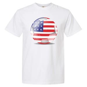 Soccer Ball Country Flag USA Garment-Dyed Heavyweight T-Shirt