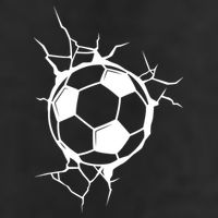 Soccer Ball Crashing Into Wall 7 Panel Mesh Trucker Snapback Hat