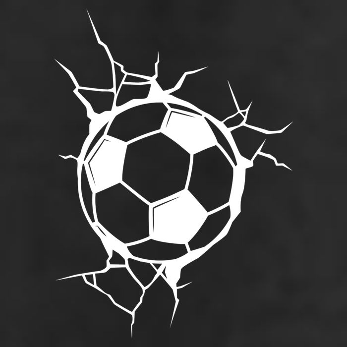 Soccer Ball Crashing Into Wall 7 Panel Mesh Trucker Snapback Hat