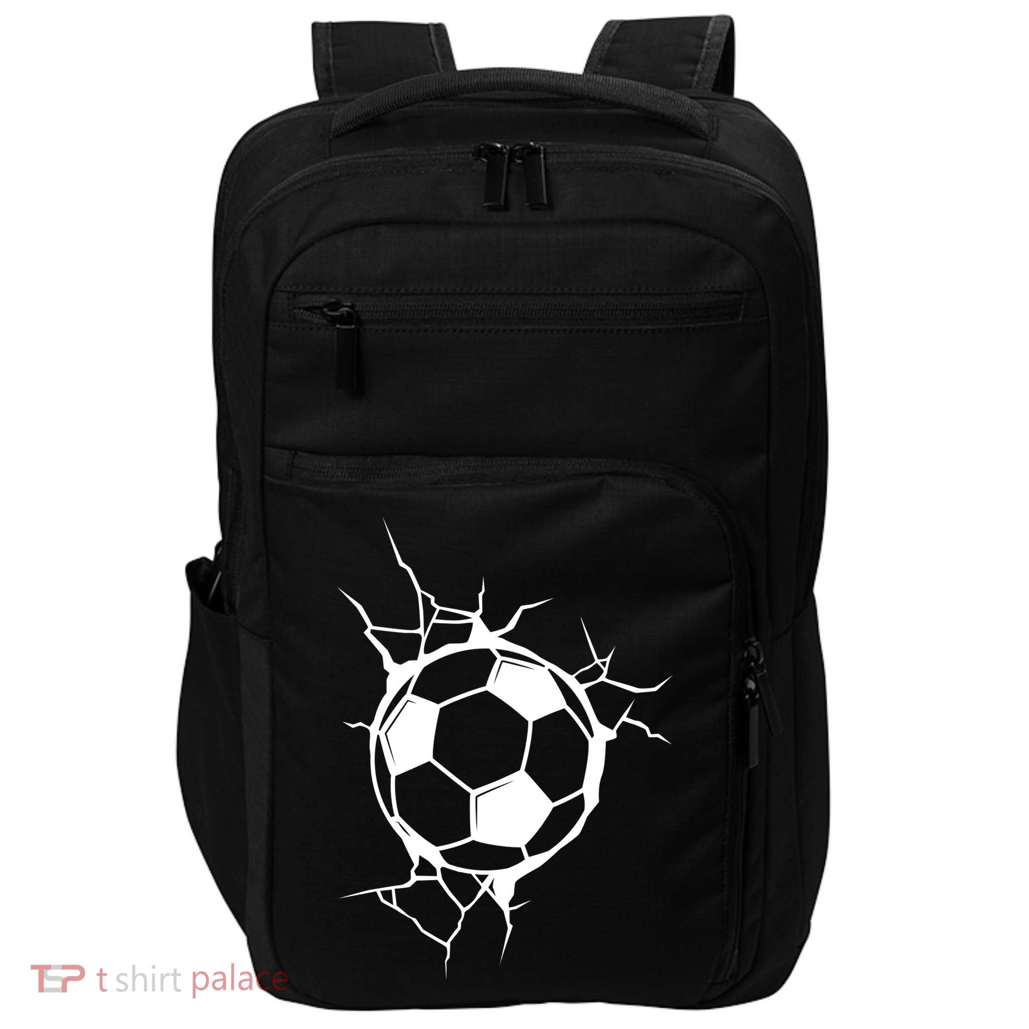 Soccer Ball Crashing Into Wall Impact Tech Backpack