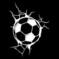 Soccer Ball Crashing Into Wall Pom Pom 12in Knit Beanie