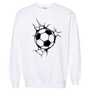 Soccer Ball Crashing Into Wall Garment-Dyed Sweatshirt