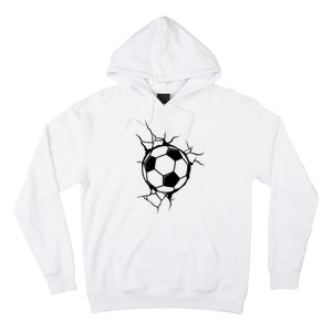 Soccer Ball Crashing Into Wall Hoodie