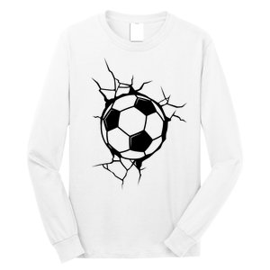 Soccer Ball Crashing Into Wall Long Sleeve Shirt