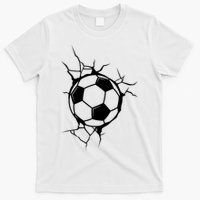 Soccer Ball Crashing Into Wall T-Shirt