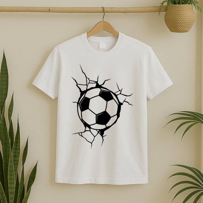 Soccer Ball Crashing Into Wall T-Shirt
