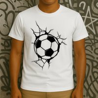 Soccer Ball Crashing Into Wall T-Shirt