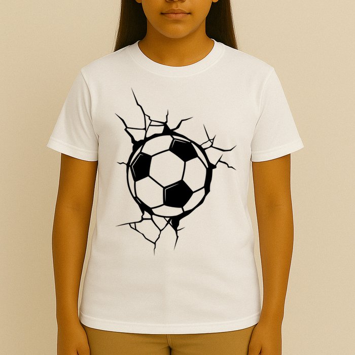 Soccer Ball Crashing Into Wall T-Shirt