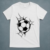 Soccer Ball Crashing Into Wall T-Shirt