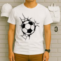 Soccer Ball Crashing Into Wall T-Shirt
