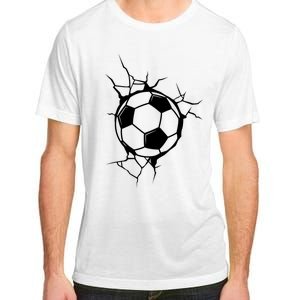 Soccer Ball Crashing Into Wall Adult ChromaSoft Performance T-Shirt