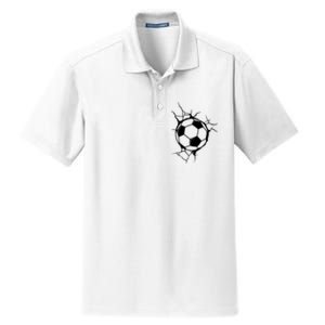 Soccer Ball Crashing Into Wall Dry Zone Grid Polo