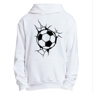 Soccer Ball Crashing Into Wall Urban Pullover Hoodie