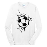 Soccer Ball Crashing Into Wall Tall Long Sleeve T-Shirt