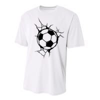 Soccer Ball Crashing Into Wall Performance Sprint T-Shirt