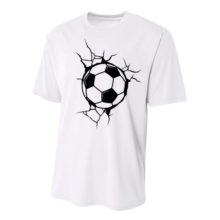 Soccer Ball Crashing Into Wall Performance Sprint T-Shirt