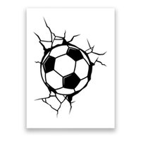 Soccer Ball Crashing Into Wall Poster