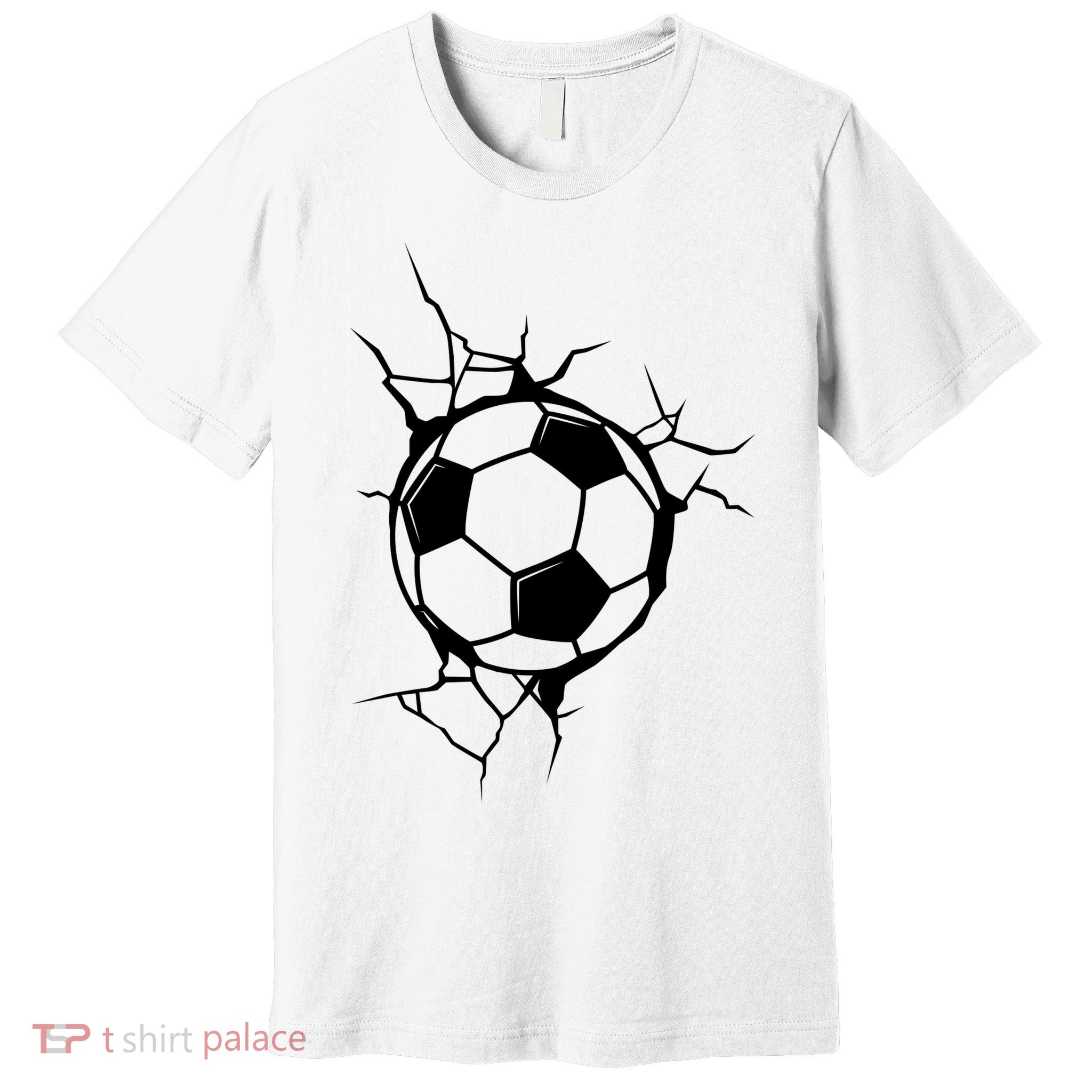 Soccer Ball Crashing Into Wall Premium T-Shirt