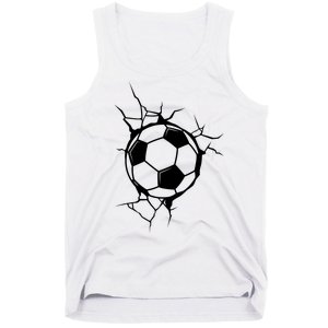 Soccer Ball Crashing Into Wall Tank Top