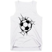 Soccer Ball Crashing Into Wall Tank Top