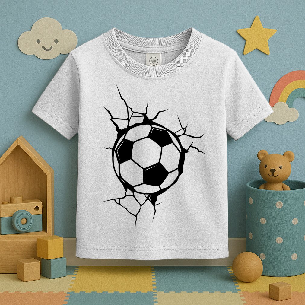 Soccer Ball Crashing Into Wall Toddler T-Shirt