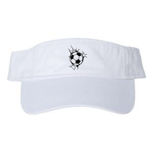 Soccer Ball Crashing Into Wall Valucap Bio-Washed Visor