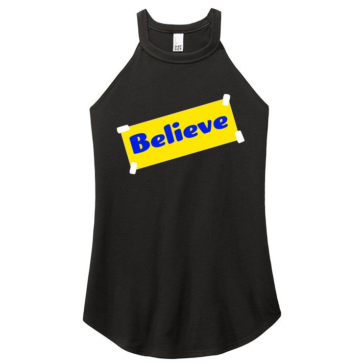 Soccer Believe Faith Coach Women's Perfect Tri Rocker Tank