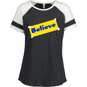 Soccer Believe Faith Coach Richmond Lasso Enza Ladies Jersey Colorblock Tee