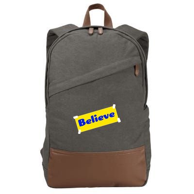 Soccer Believe Faith Coach Cotton Canvas Backpack