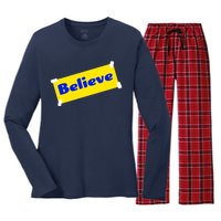 Soccer Believe Faith Coach Richmond Lasso Women's Long Sleeve Flannel Pajama Set 