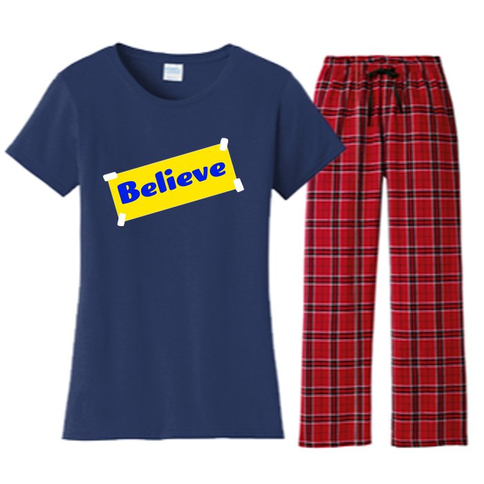 Soccer Believe Faith Coach Richmond Lasso Women's Flannel Pajama Set