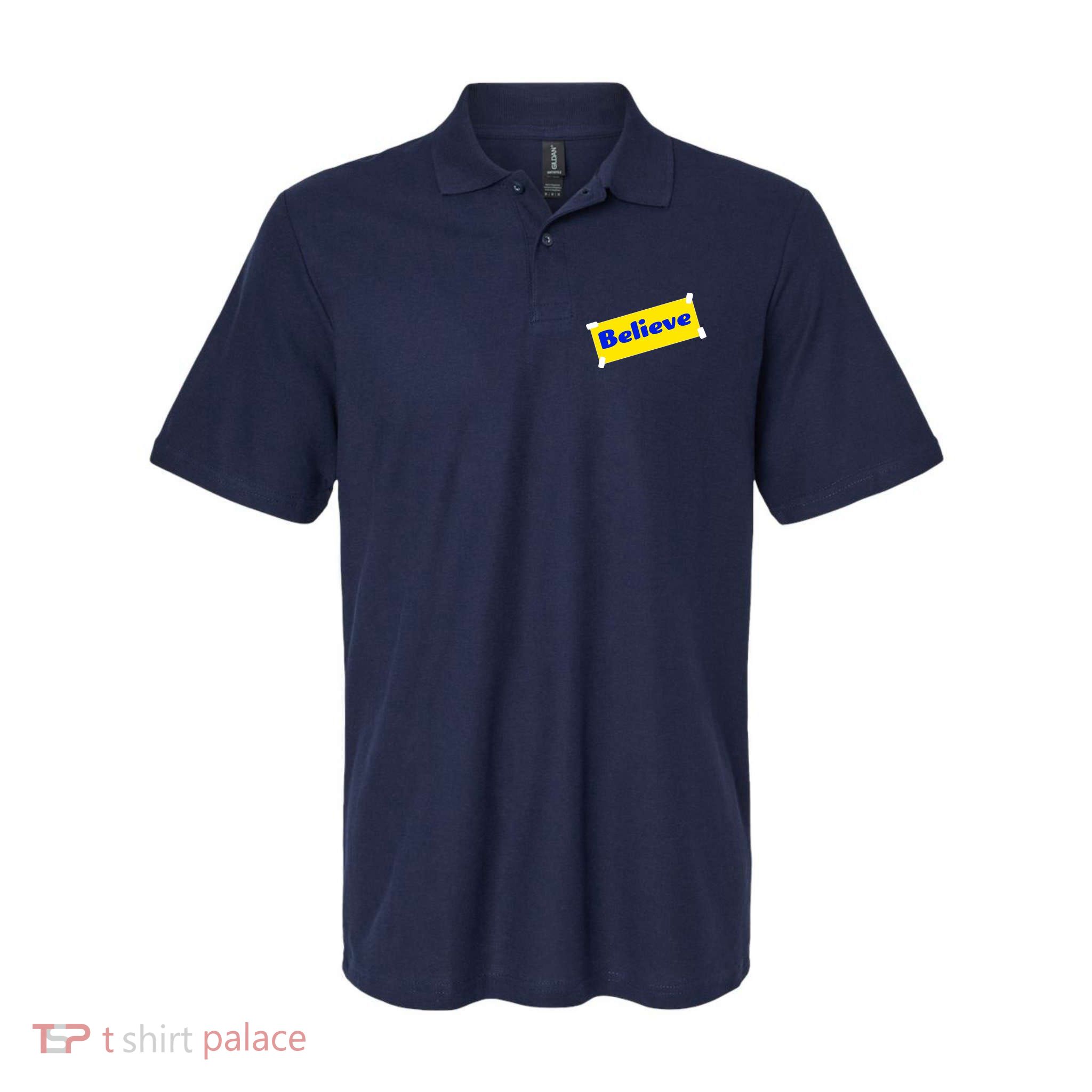 Soccer Believe Faith Coach Polo