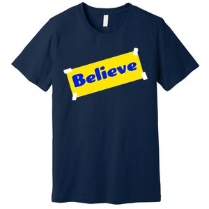 Soccer Believe Faith Coach Richmond Lasso Premium T-Shirt