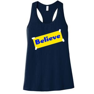 Soccer Believe Faith Coach Richmond Lasso Women's Racerback Tank