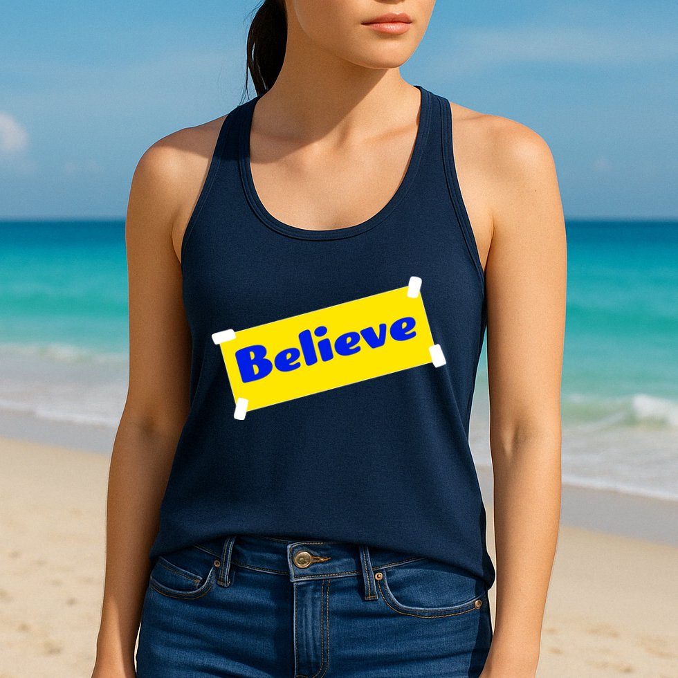 Soccer Believe Faith Coach Womens Tank Top