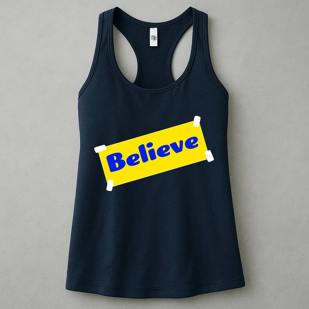 Soccer Believe Faith Coach Womens Tank Top